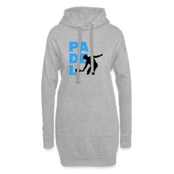 Padel Jeu Spiler Déclaration Balles Raquette Padel - Sweat-shirt à capuche long Femme - gris chiné - Devant