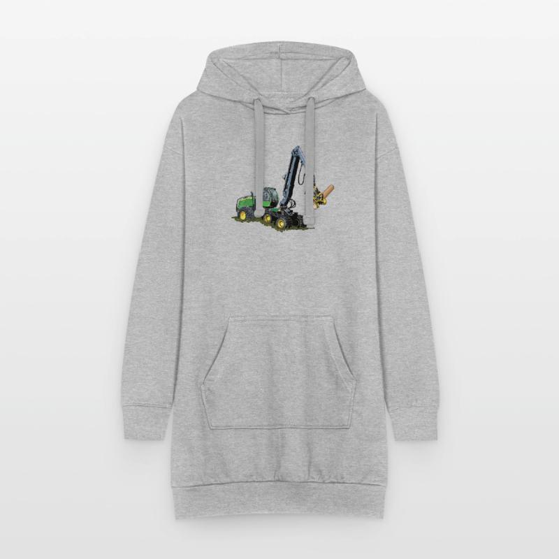 Moissonneuse-batteuse, Moissonneuse-batteuse Sweat-shirt à capuche long Femme