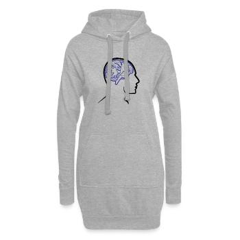 Joueur d’entraînement de l’équipe de padel Tournoi de sport padel - Sweat-shirt à capuche long Femme - gris chiné - Devant