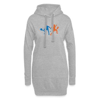 Padel-Tennis Padelspiel Spieler Turnier Schläger - Hoodie-Kleid - Grau meliert - Vorne