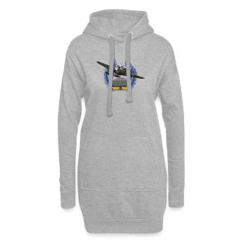 Beechcraft Model 18 - Hoodie-Kleid - Grau meliert - Vorne