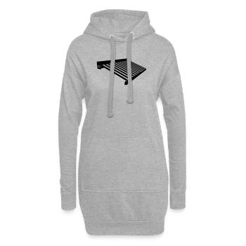 Protection solaire auvents - Sweat-shirt à capuche long Femme - gris chiné - Devant