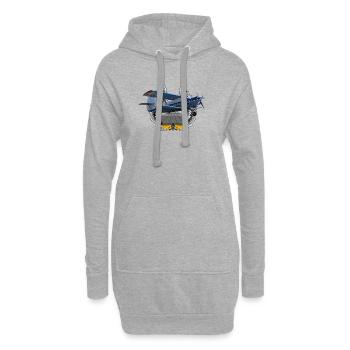 An-2 - Hoodie-Kleid - Grau meliert - Vorne