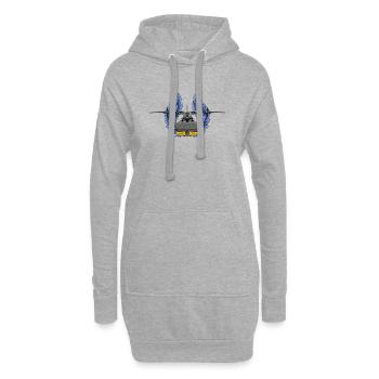 An-12 - Hoodie-Kleid - Grau meliert - Vorne