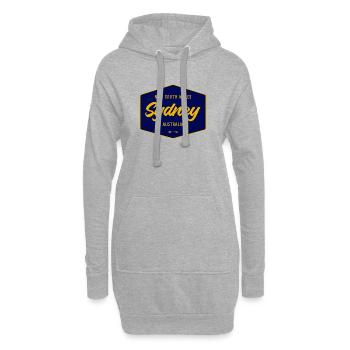 Sydney Schild Vintage Schrift - Hoodie-Kleid - Grau meliert - Vorne