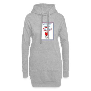 Mathématiques démocratiques françaises - Sweat-shirt à capuche long Femme - gris chiné - Devant