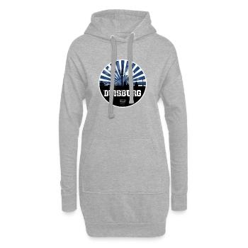 Duisburg Skyline Heimspiel - Hoodie-Kleid - Grau meliert - Vorne