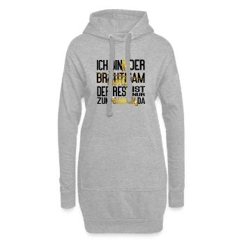 Bräutigam JGA Männer Wappler Saufen Spruch - Hoodie-Kleid - Grau meliert - Vorne