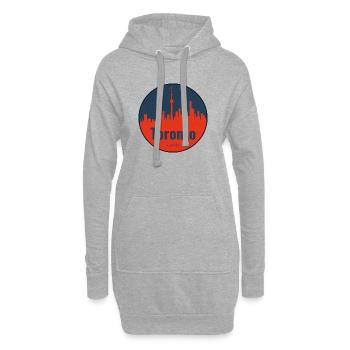 Toronto Skyline Kreisbadge - Hoodie-Kleid - Grau meliert - Vorne