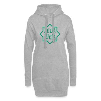 Andalusien 5 - Hoodie-Kleid - Grau meliert - Vorne
