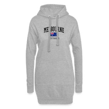  Melbourne Australien Flagge Design - Hoodie-Kleid - Grau meliert - Vorne