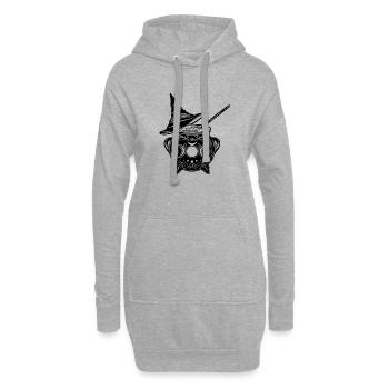 Chaudron de sorcière Chapeau de sorcière Sorcières Walpurgis Nuit - Sweat-shirt à capuche long Femme - gris chiné - Devant