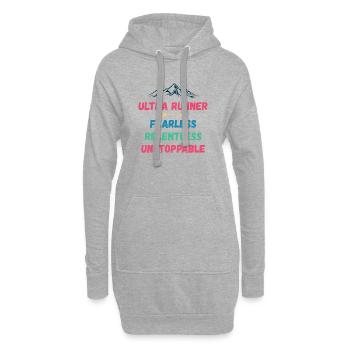 Ultra Runnner - Intrépide. Implacable. Imparable. - Sweat-shirt à capuche long Femme - gris chiné - Devant