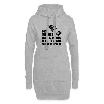 Wanderwege Wanderer Wandern Statement Klettern - Hoodie-Kleid - Grau meliert - Vorne