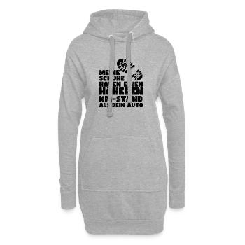 Wandern Bergwanderung Statement Klettern Wanderung - Hoodie-Kleid - Grau meliert - Vorne