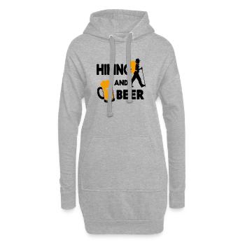 Naturliebhaber Berggipfel Wandern Wanderer Natur - Hoodie-Kleid - Grau meliert - Vorne