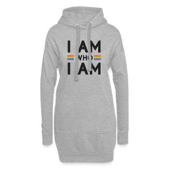 Mois de la fierté - Je suis qui je suis - LGBTQ+ - Sweat-shirt à capuche long Femme - gris chiné - Devant