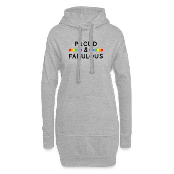 Mois de la fierté - Fier et fabuleux - Sweat-shirt à capuche long Femme - gris chiné - Devant