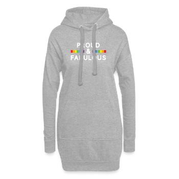 Mois de la fierté - Fier et fabuleux - Sweat-shirt à capuche long Femme - gris chiné - Devant