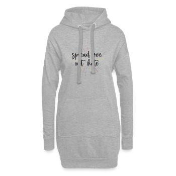 Pride Month - Liebe statt Hass verbreiten - Hoodie-Kleid - Grau meliert - Vorne