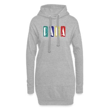 PAPA Zebra Farbpanel - Hoodie-Kleid - Grau meliert - Vorne
