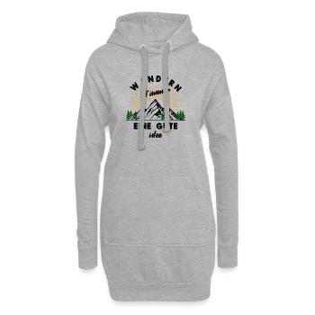 Berge Wanderung Wandern Statement Wanderer Natur - Hoodie-Kleid - Grau meliert - Vorne