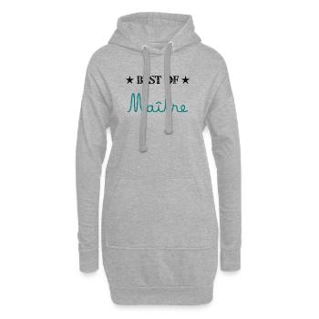 MAÎTRE. MERCI. MERCI MAÎTRE. CADEAU MAÎTRE. ECOLE - Sweat-shirt à capuche long Femme - gris chiné - Devant