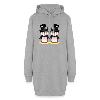LGBTQIA+ PRIDE - BRÄUTIGAM - Hoodie-Kleid - Grau meliert - Vorne