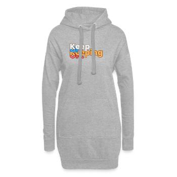 Citation motivante et inspirante. Continuer! - Sweat-shirt à capuche long Femme - gris chiné - Devant
