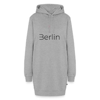 Berliner Fernsehturm Silhouette - Hoodie-Kleid - Grau meliert - Vorne