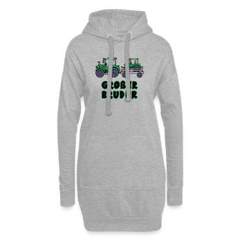 Landluft Statement Traktor Fahrzeug Landwirt - Hoodie-Kleid - Grau meliert - Vorne