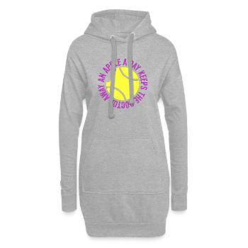 Chemise de tennis Drôle Drôle Disant Joueur de Tennis - Sweat-shirt à capuche long Femme - gris chiné - Devant
