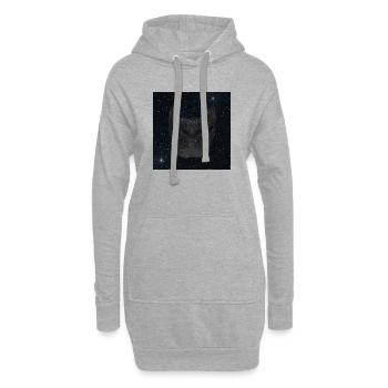 Kätzchen, sternen muster, schenken Weihnachten - Hoodie-Kleid - Grau meliert - Vorne