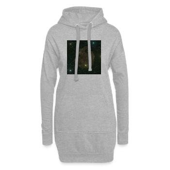 Raubkatzen liebhaber, Löwin Sternenmuster - Hoodie-Kleid - Grau meliert - Vorne