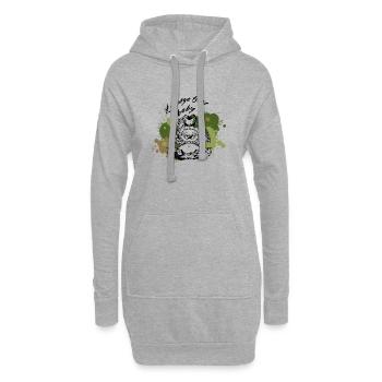 Faultier Sloth Yoga time Nature - Hoodie-Kleid - Grau meliert - Vorne