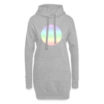 Blume des Lebens Pastell - 5. Dimension - Mandala - Hoodie-Kleid - Grau meliert - Vorne