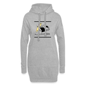 Journaliste - Sweat-shirt à capuche long Femme - gris chiné - Devant
