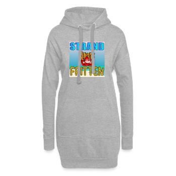 Strand Fritten - Kawaii Fast Food - SOMMER ESSEN - Hoodie-Kleid - Grau meliert - Vorne