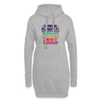 Déclaration de cinéma Films Films Binge Watching - Sweat-shirt à capuche long Femme - gris chiné - Devant