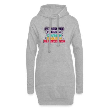 Movies Film Schauen Kino Filme Statement Cineast - Hoodie-Kleid - Grau meliert - Vorne