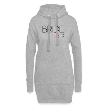 Bride to - Crew to drink! personalisierbar - Hoodie-Kleid - Grau meliert - Vorne