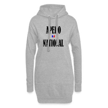 Apéro National Nationalité Française - Sweat-shirt à capuche long Femme - gris chiné - Devant