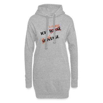 ICH HASSE MONTAGE UND LIEBE SONNTAGE - Hoodie-Kleid - Grau meliert - Vorne