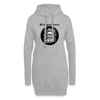 Ingénieur - Sweat-shirt à capuche long Femme - gris chiné - Devant