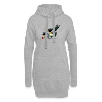 Boules de boules de boules pour pétanque - Sweat-shirt à capuche long Femme - gris chiné - Devant