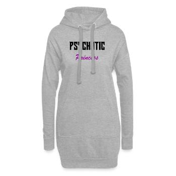 Psychotische Prinzessin - Hoodie-Kleid - Grau meliert - Vorne