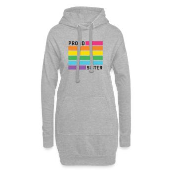 Pride Month LGBT - Stolze Schwester - Hoodie-Kleid - Grau meliert - Vorne