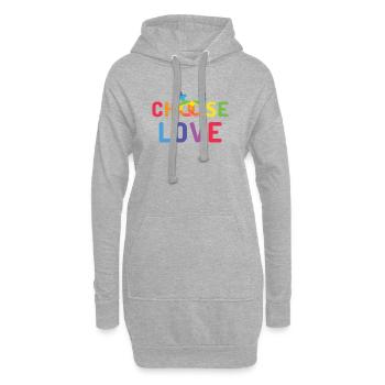 Pride Month LGBT - Liebe - Hoodie-Kleid - Grau meliert - Vorne