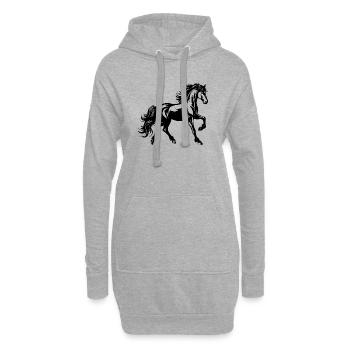 Pferd Tattoo Pferde Reiten Mädchen Magie Magisch - Hoodie-Kleid - Grau meliert - Vorne
