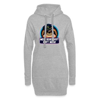 MEIN SEGELBOOT RUFT MICH FAULTIERE SEGELN - Hoodie-Kleid - Grau meliert - Vorne